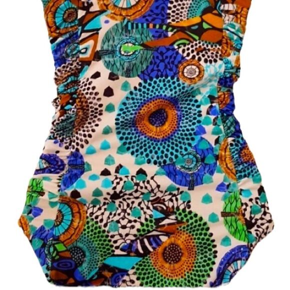 J.CREW ABSTRACT GIRAFFE RUCHED UNDERWIRE Swimsuit with Rash Guard - Picture 7 of 16